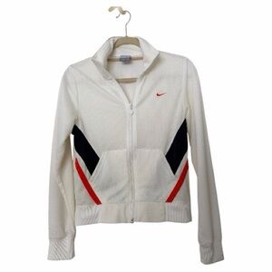 Nike Jacket Womens Med 8/10 Full Zip  Swoosh Logo